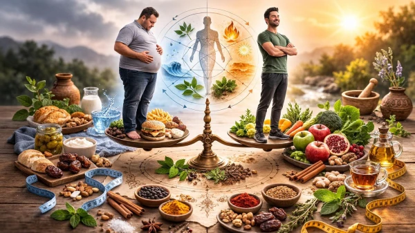 مزاج افراد لاغر و چاق در طب سنتی؛ آیا طبع بدن واقعاً بر افزایش یا کاهش وزن اثر دارد؟