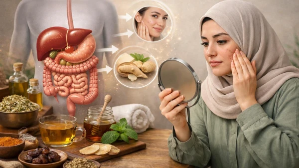 نقش کبد و گوارش در سلامت پوست از دیدگاه طب سنتی